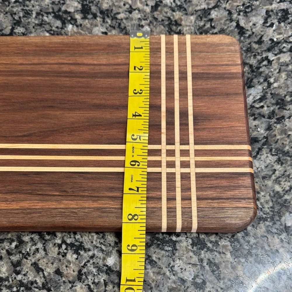 Wooden Cutting Board with thin Striped Design NEW